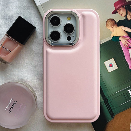 【iPhone15/14/13】ソフトパフケース (ピンク)