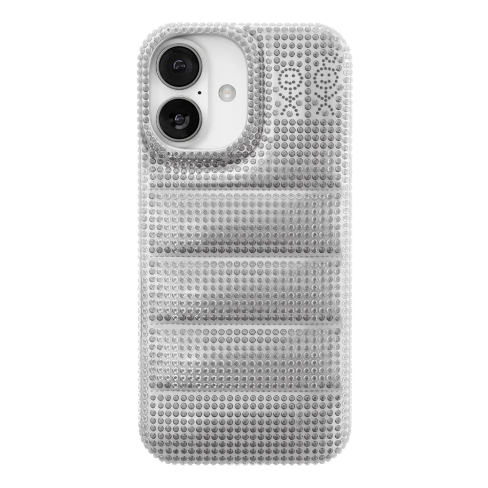 THE PUFFER CASE (RHINESTONES IN SILVER)