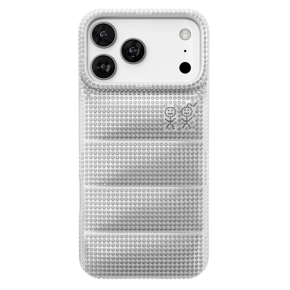 THE PUFFER CASE (RHINESTONES IN SILVER)