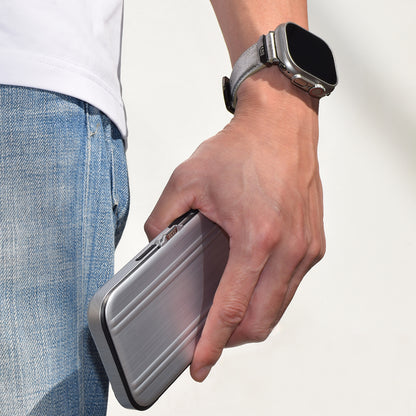 ZERO HALLIBURTON Hybrid Shockproof Flip Case (Matte Silver)