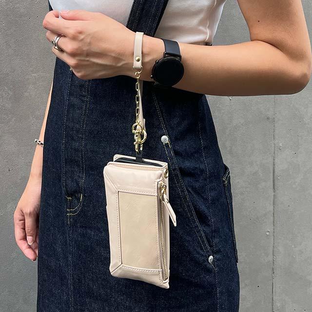 【iPhone15 Pro】Minimal Pouch Case (beige)