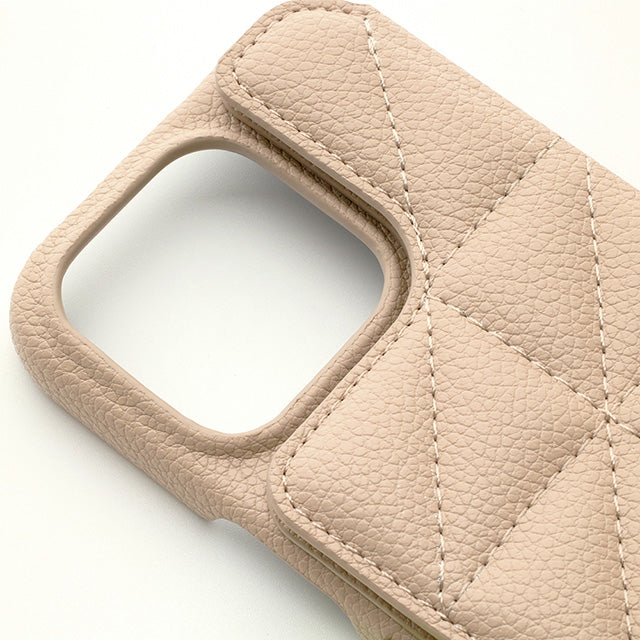 【iPhone15 Pro】Triangle Puffy Case(beige)