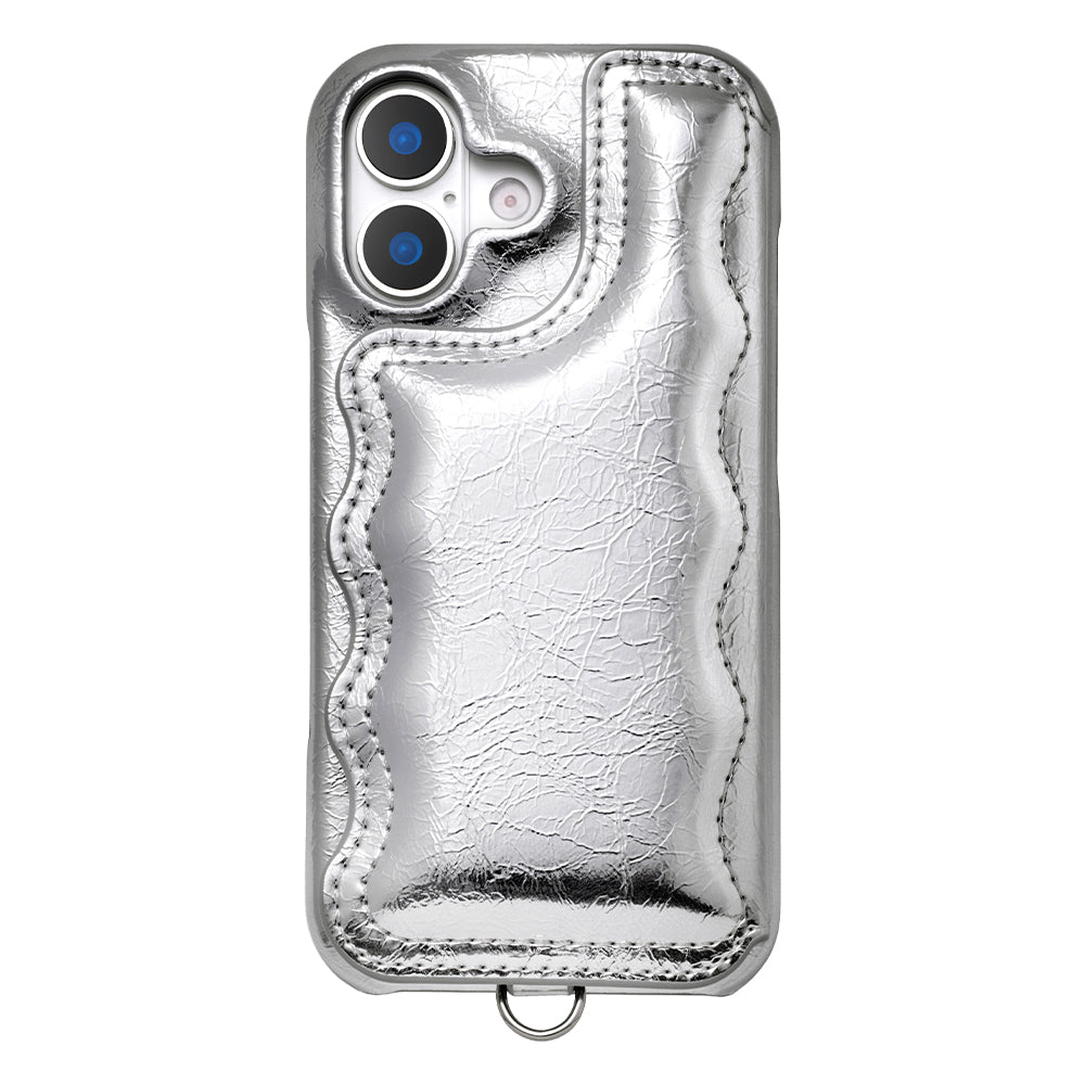 Wavy Puff Case (silver)