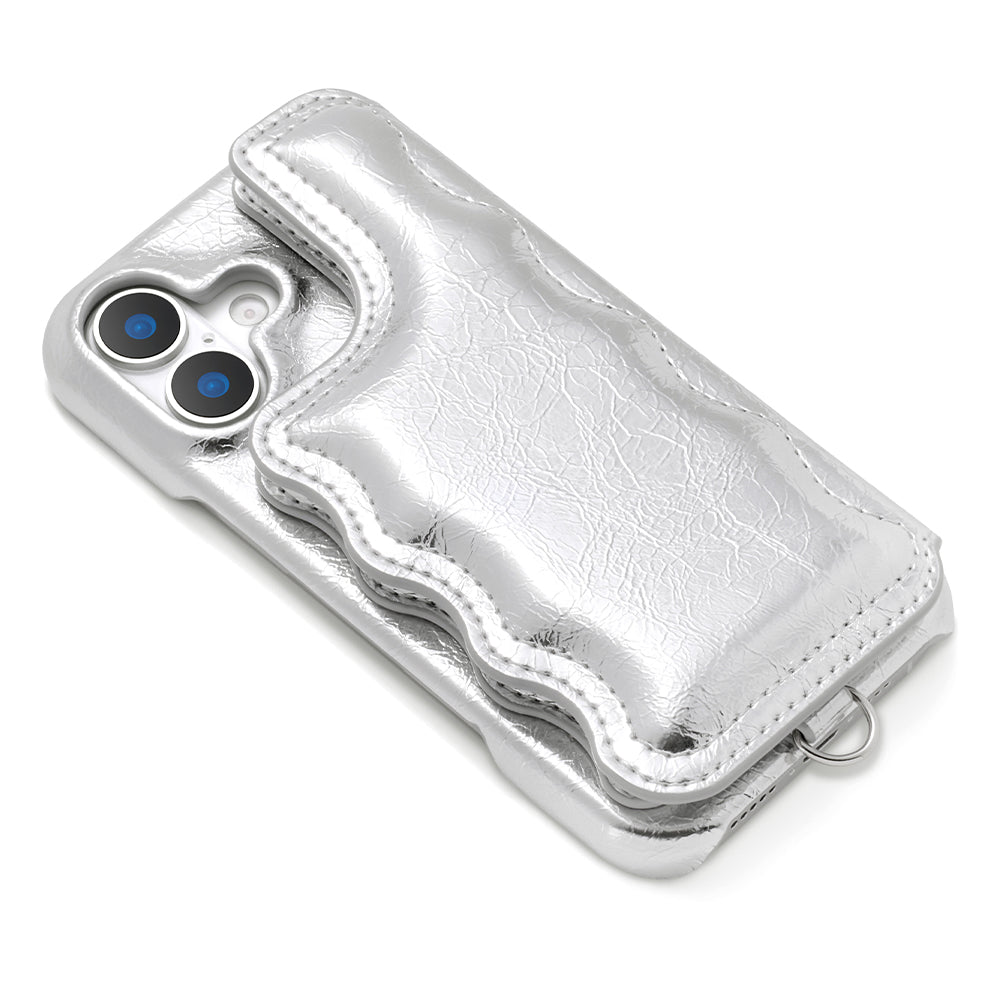 Wavy Puff Case (silver)