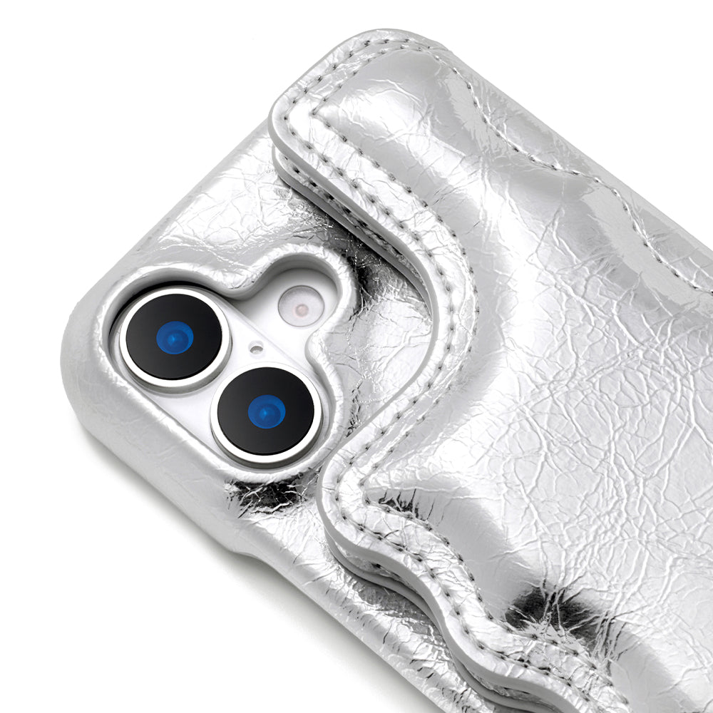 Wavy Puff Case (silver) – UNiCASE