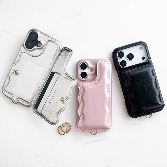 ふぉ〜ゆ〜　10周年に、ケースだけでも　訳あり Wavy Puff Case (silver) – UNiCASE