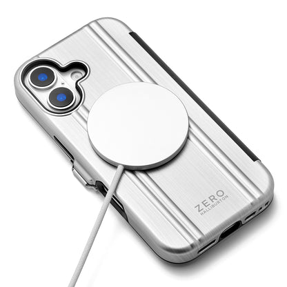 ZERO HALLIBURTON Hybrid Shockproof Flip Case (Matte Silver)