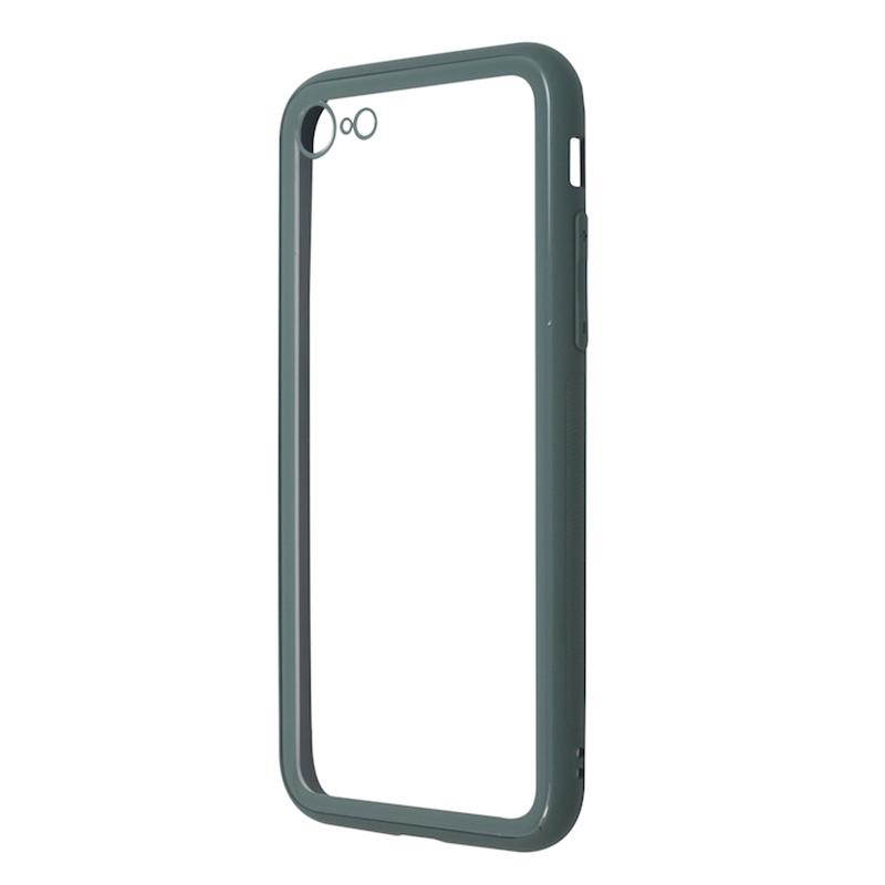 【iPhone SE(第3世代)/SE(第2世代)/8/7専用】CreekGlass iPhone 背面ケース(ダークグリーン)