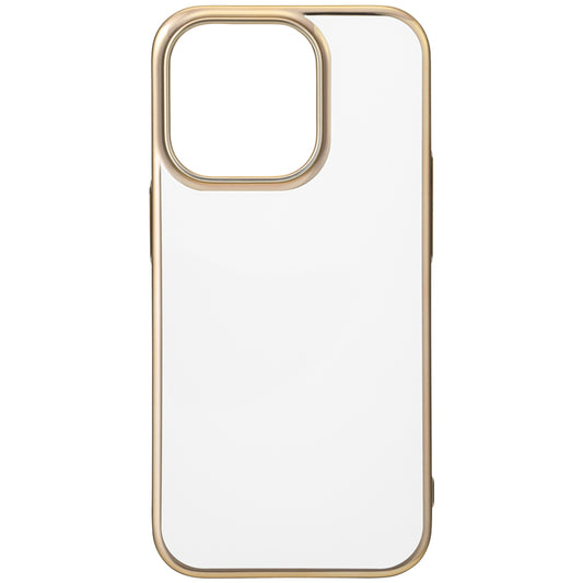 【iPhone15 Pro】サイドメッキケース (ゴールド)