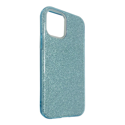 【iPhone 12/12Pro専用】シャイニー iPhone 背面ケース(ブルー)