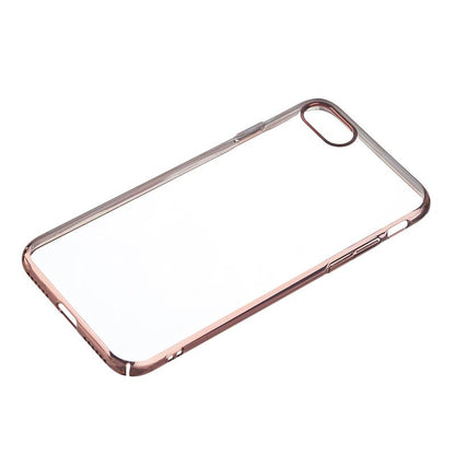 【iPhone SE(第3世代)/SE(第2世代)/8/7専用】サイドメッキクリア iPhone 背面ケース(ローズゴールド)
