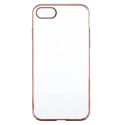 【iPhone SE(第3世代)/SE(第2世代)/8/7専用】サイドメッキクリア iPhone 背面ケース(ローズゴールド)