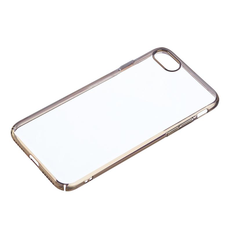 【iPhone SE(第3世代)/SE(第2世代)/8/7専用】サイドメッキクリア iPhone 背面ケース(ゴールド)