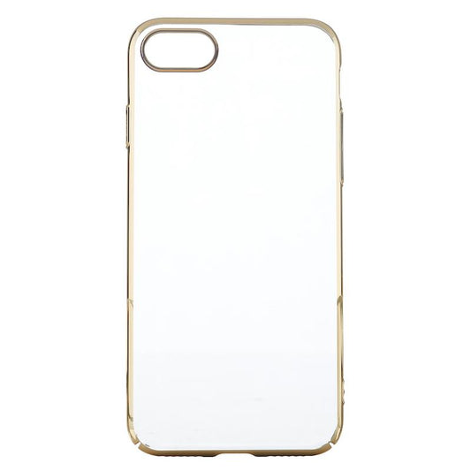 【iPhone SE(第3世代)/SE(第2世代)/8/7専用】サイドメッキクリア iPhone 背面ケース(ゴールド)