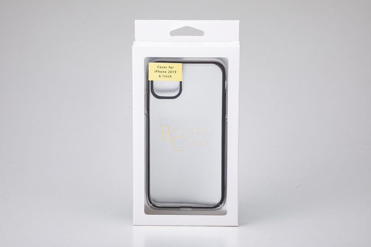 【iPhone 11専用】サイドメッキクリア iPhone 背面ケース(ブラック)