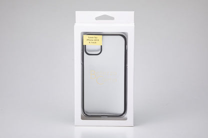 【iPhone 11専用】サイドメッキクリア iPhone 背面ケース(ブラック)
