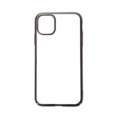 【iPhone 11専用】サイドメッキクリア iPhone 背面ケース(ブラック)