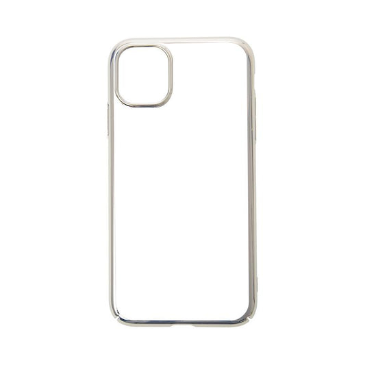 【iPhone 11 Pro Max専用】サイドメッキクリア iPhone 背面ケース(シルバー)