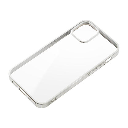 【iPhone 12 mini専用】サイドメッキクリア iPhone 背面ケース(シルバー)