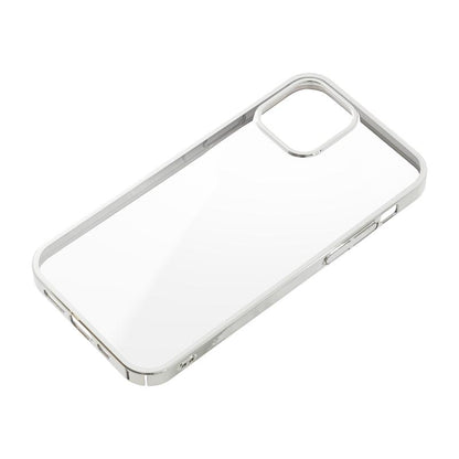 【iPhone 12/12 Pro専用】サイドメッキクリア iPhone 背面ケース(シルバー)