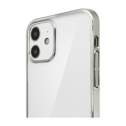 【iPhone 12/12 Pro専用】サイドメッキクリア iPhone 背面ケース(シルバー)