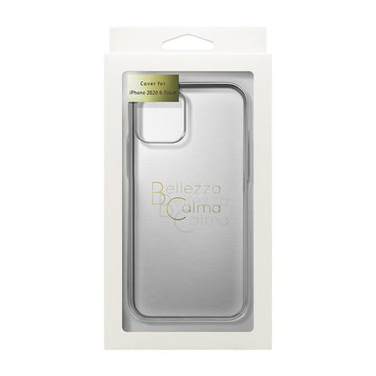 【iPhone 12/12 Pro専用】サイドメッキクリア iPhone 背面ケース(シルバー)