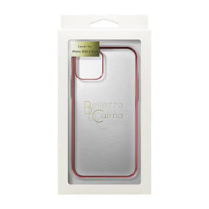 【iPhone 12/12 Pro専用】サイドメッキクリア iPhone 背面ケース(ローズゴールド)