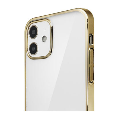 【iPhone 12/12 Pro専用】サイドメッキクリア iPhone 背面ケース(ゴールド)
