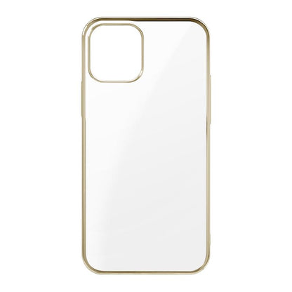 【iPhone 12/12 Pro専用】サイドメッキクリア iPhone 背面ケース(ゴールド)