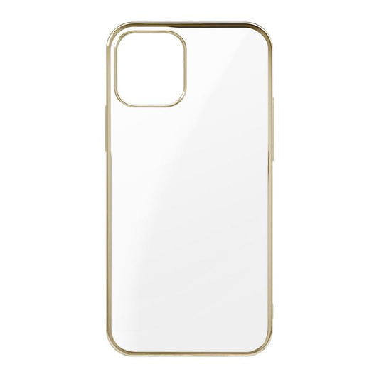 【iPhone 12/12 Pro専用】サイドメッキクリア iPhone 背面ケース(ゴールド)