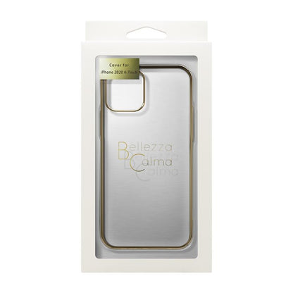 【iPhone 12/12 Pro専用】サイドメッキクリア iPhone 背面ケース(ゴールド)