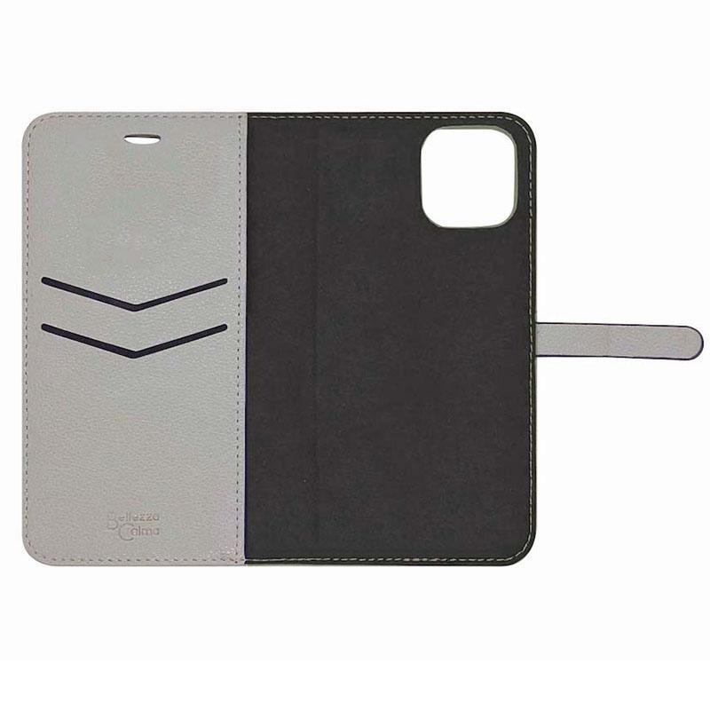 【iPhone 11 Pro専用】2WAY iPhone 手帳型ケース(ローズゴールド×グレー)