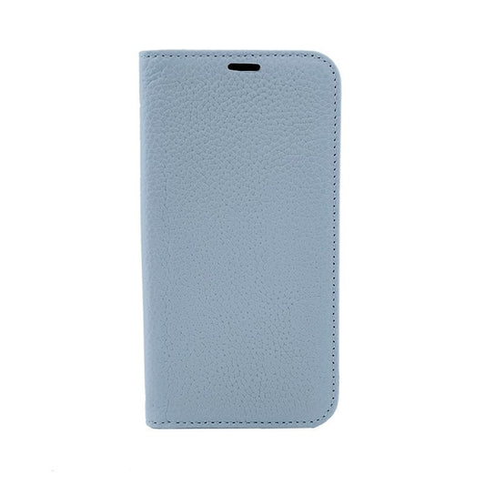 【iPhone13 Pro】リアルレザー手帳ケース (パウダーブルー)