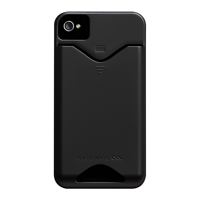 iPhone 4S/4 兼用 カードホルダー付ハードケース ID Case マット・ブラックサブ画像