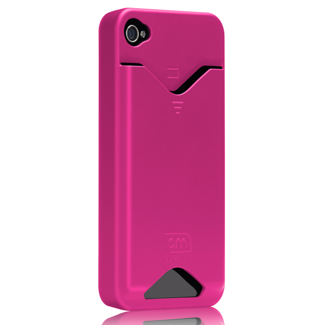 iPhone 4S/4 兼用 カードホルダー付ハードケース ID Case マット・ホット・ピンクサブ画像