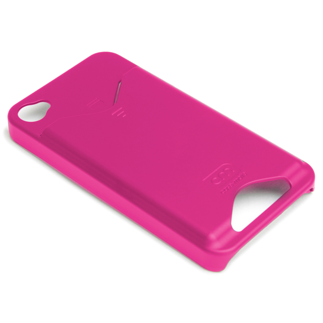 iPhone 4S/4 兼用 カードホルダー付ハードケース ID Case マット・ホット・ピンクサブ画像