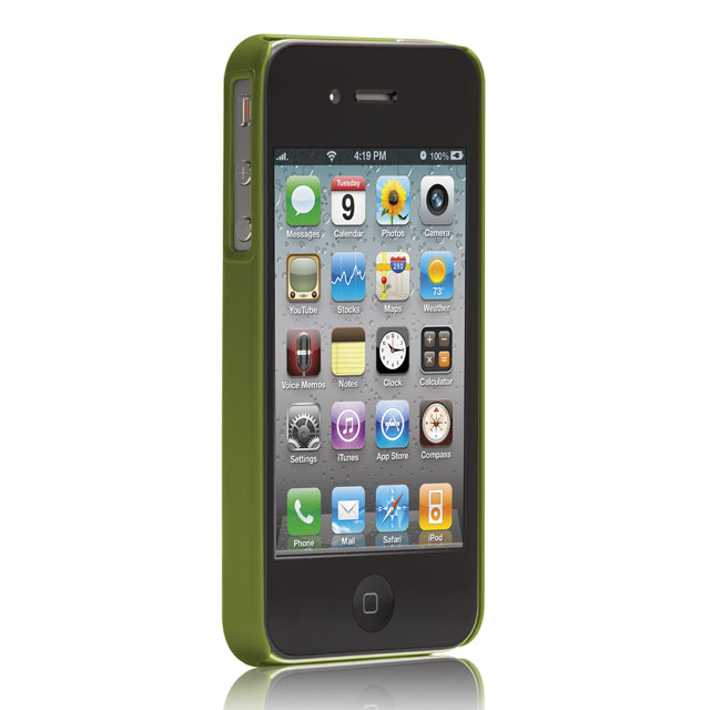 iPhone 4S/4 兼用 カードホルダー付ハードケース ID Case マット・グリーンサブ画像