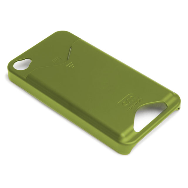 iPhone 4S/4 兼用 カードホルダー付ハードケース ID Case マット・グリーンサブ画像