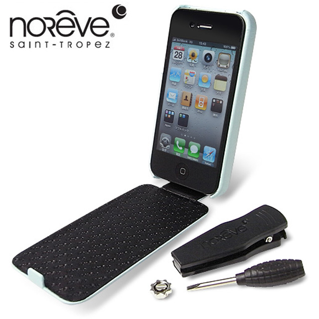 Noreve Perpetual Selection レザーケース for iPhone 4(ベビーブルー)サブ画像