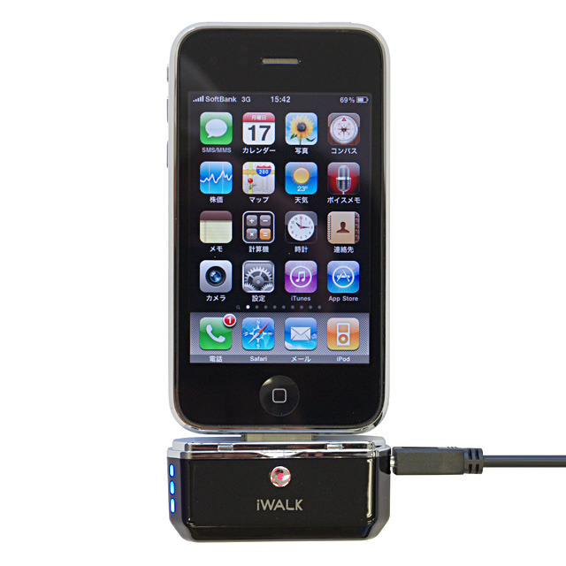 iWALK1500 モバイルバッテリー for iPhone＆iPod ディスプレイスタンド