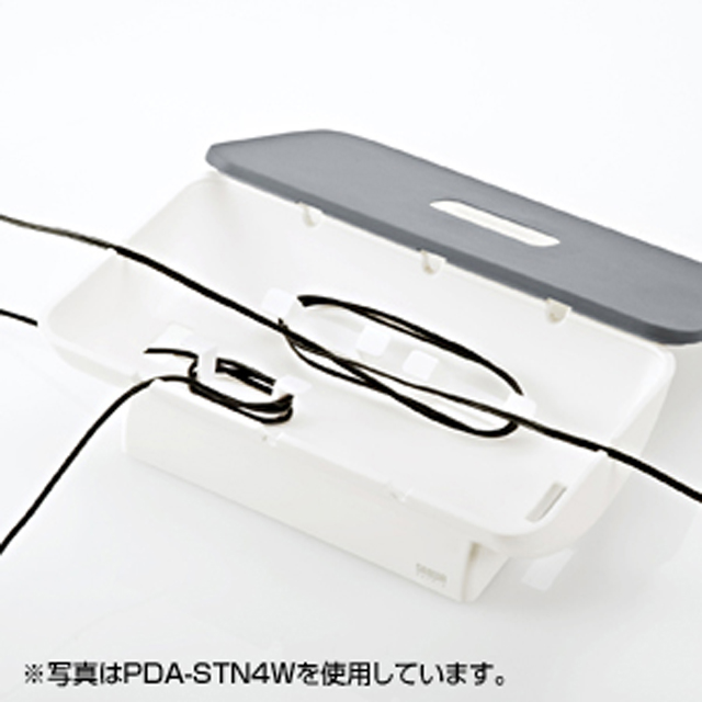 携帯電話・iPhone・iPod用ケーブル収納ボックス(ブラック)サブ画像