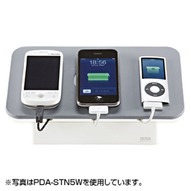 携帯電話・iPhone・iPod用ケーブル収納ボックス(ホワイト)サブ画像
