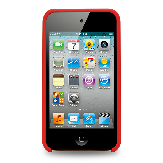 TUNESHELL RubbeFrame for iPod touch 4G レッドサブ画像