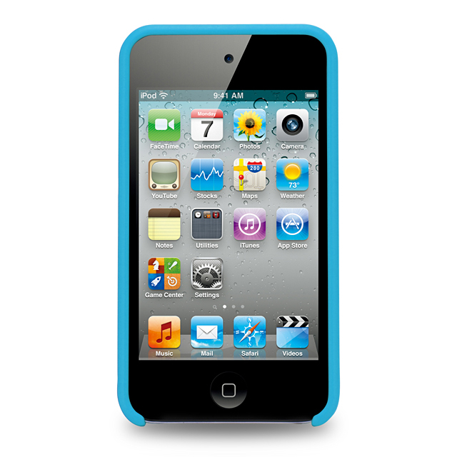 TUNESHELL RubbeFrame for iPod touch 4G ブルーサブ画像