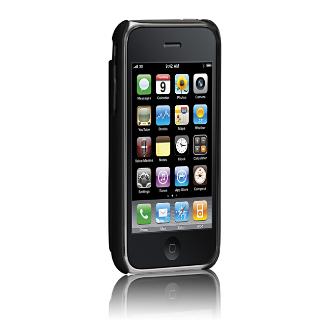 iPhone 3G / 3GS 専用 カードホルダー付ハードケース ID Case マット・ブラックサブ画像