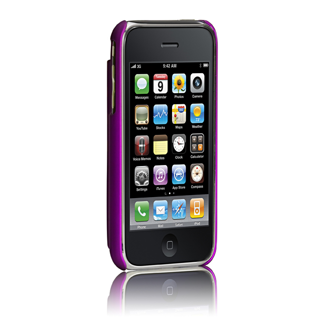 iPhone 3G / 3GS 専用 カードホルダー付ハードケース ID Case マット・ホット・ピンクサブ画像