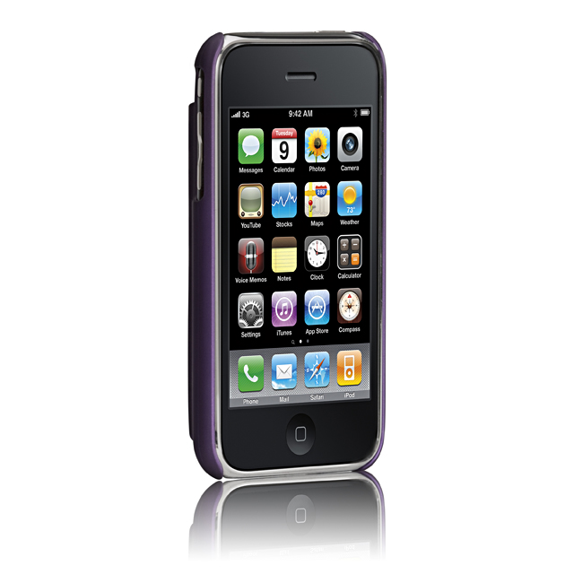 iPhone 3G / 3GS 専用 カードホルダー付ハードケース ID Case マット・パープル サブ画像