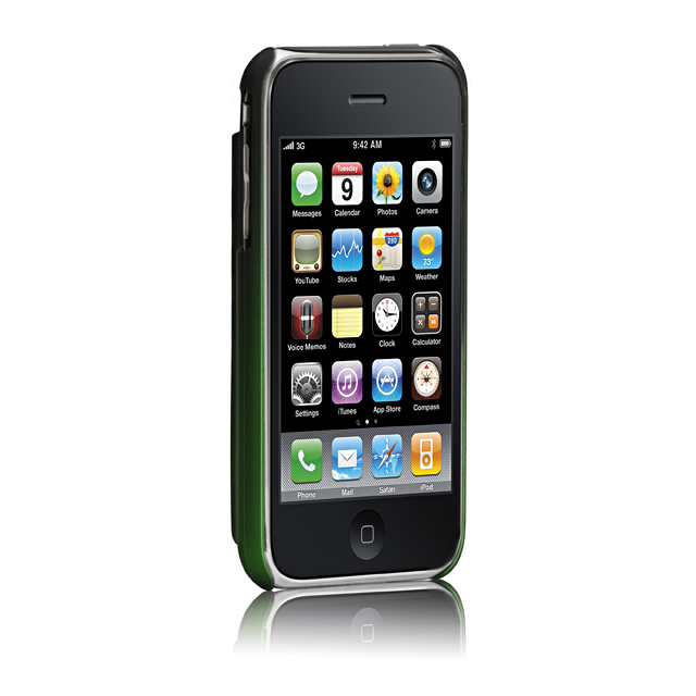 iPhone 3G / 3GS 専用 カードホルダー付ハードケース ID Case マット・ロイヤル・グリーンサブ画像