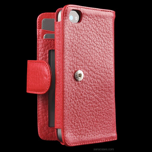 【iPhone4S/4】Sena WalletBook Case for the iPhone 4 - Red