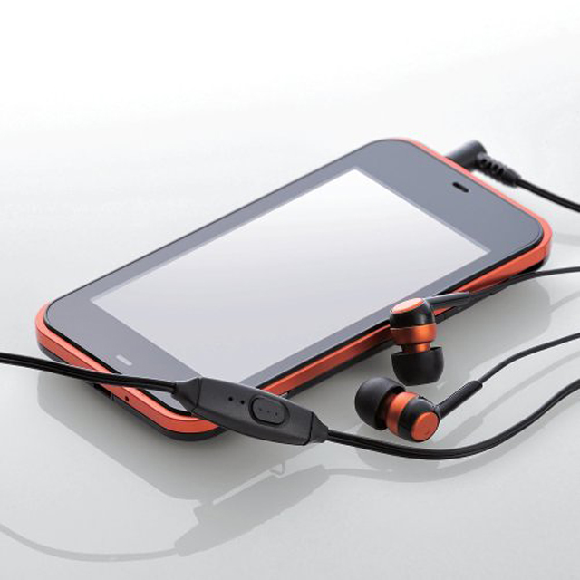 スマートフォン用ステレオヘッドホンマイク オレンジサブ画像